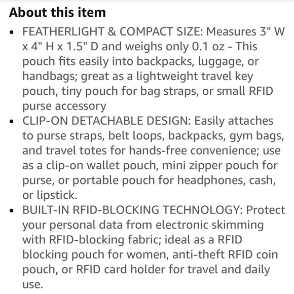 Baggallini On the Go Black Cheetah Emboss RFID Mini Pouch - Picture 15 of 16